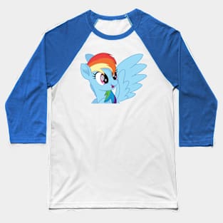 Silly movie Rainbow Dash face 2 Baseball T-Shirt